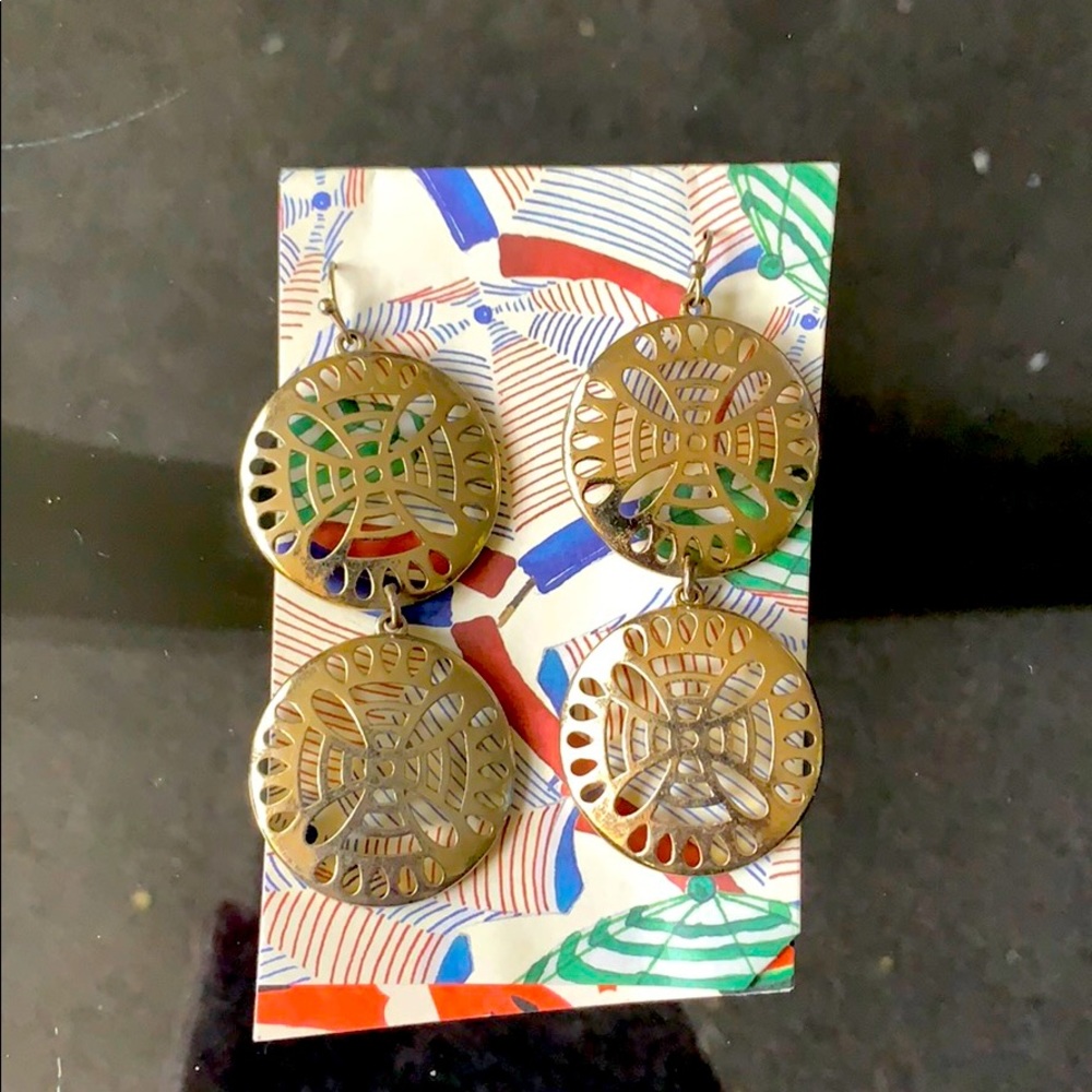 Gold Double Drop Earrings